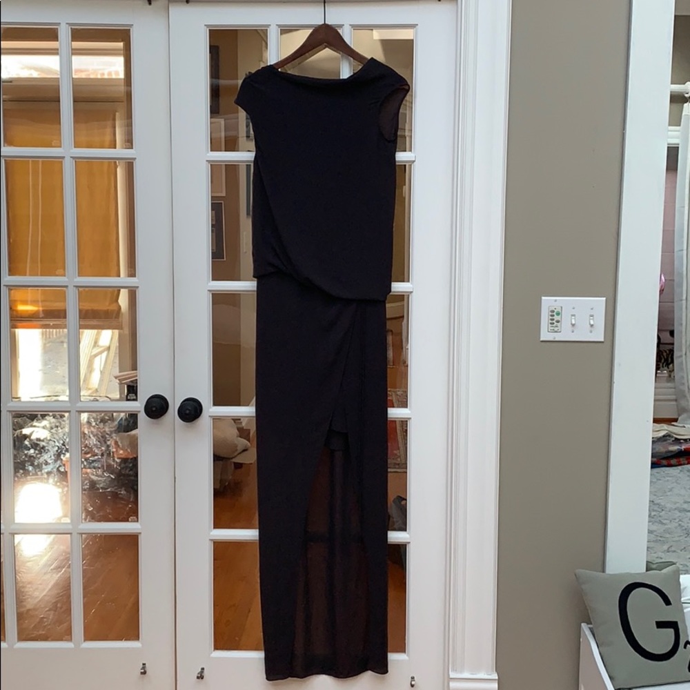Helmet Lang for Barney’s brown midi/ maxi dress